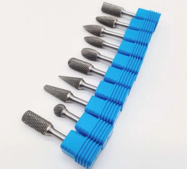 Double Groove Rotary Boring Head Tungsten Carbide Burrs Sets