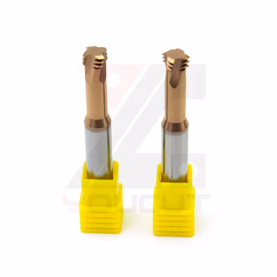 CNC-Bearbeitung mit Hartmetall-Fräswerkzeug, Dreizahn-Gewindefräser